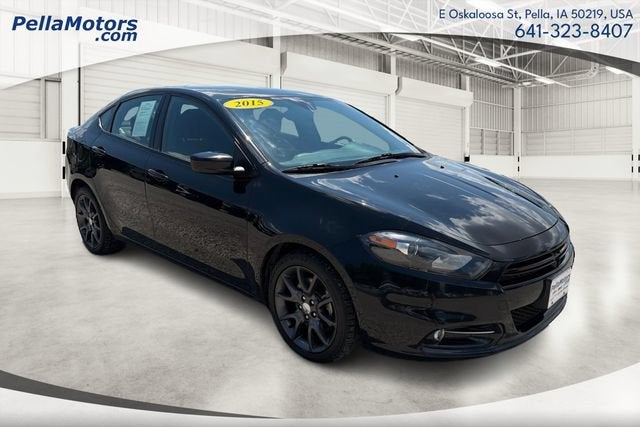 2015 Dodge Dart SXT in Black — front three-quarter view