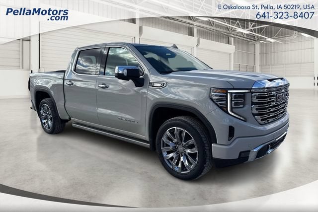 2026 GMC Sierra 1500 Denali in Coastal Dune — front three-quarter view