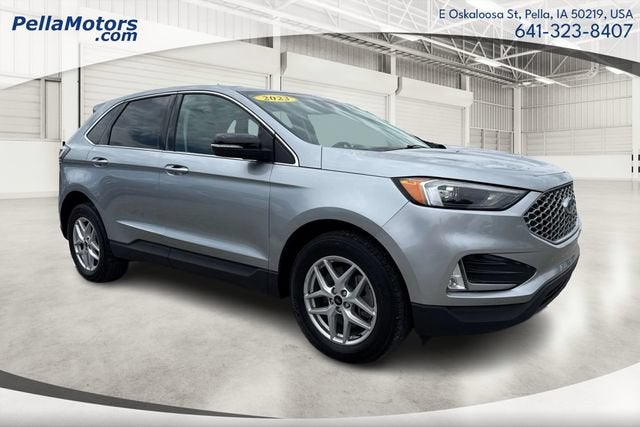 2023 Ford Edge SEL in Silver — front three-quarter view