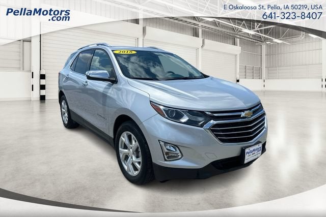 2018 Chevrolet Equinox Premier in Silver Ice Metallic — front three-quarter view