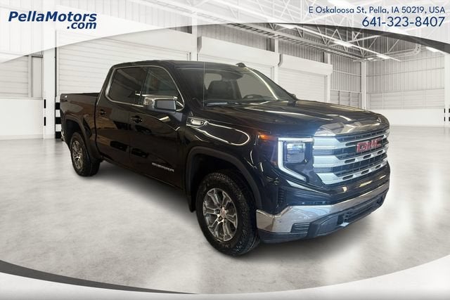 2026 GMC Sierra 1500 SLE in Onyx Black — front three-quarter view